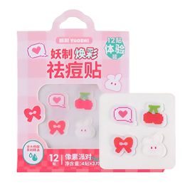 YAOZHI Náplasti na akné Cute Radiance Acne Pimple Patch - Pixel Party (12 nálepek)