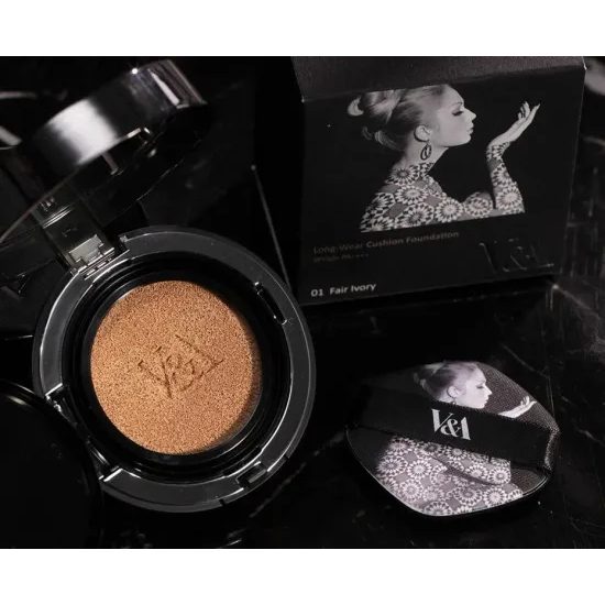 V&A Make-up cushion s houbičkou Long Wear Cushion Foundation Radiant (15g)