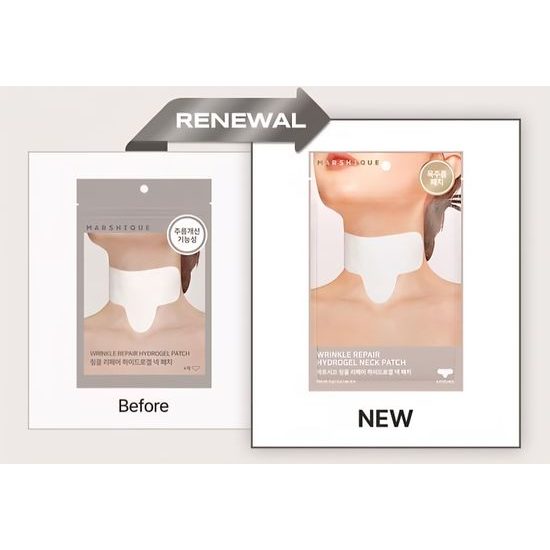 MARSHIQUE Hydrogelové náplasti na krk Wrinkle Repair Hydrogel Neck Patch