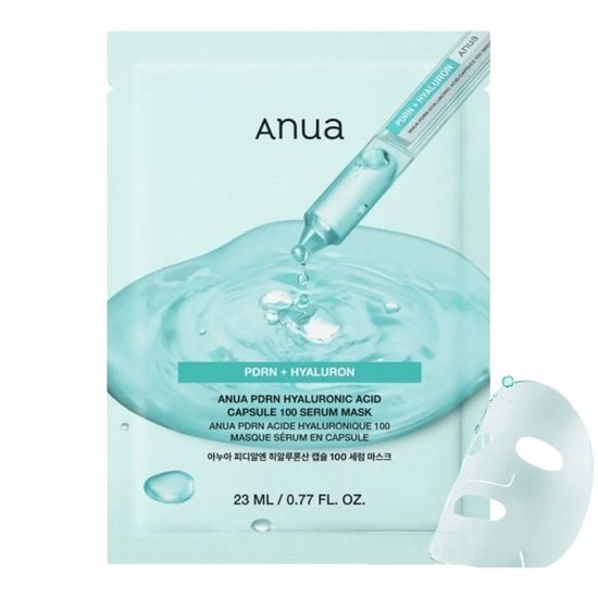 ANUA Plátýková pleťová maska PDRN Hyaluron Acid Capsule 100 Serum Mask