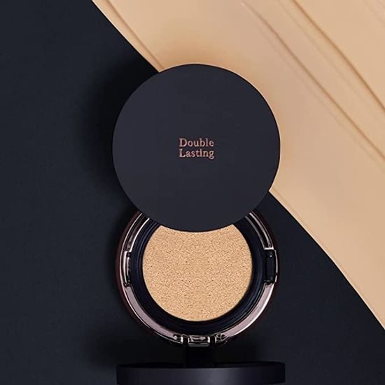 ETUDE Cushion s houbičkou Double Lasting Cushion Matte Odstín neutrální #23N1 Sand