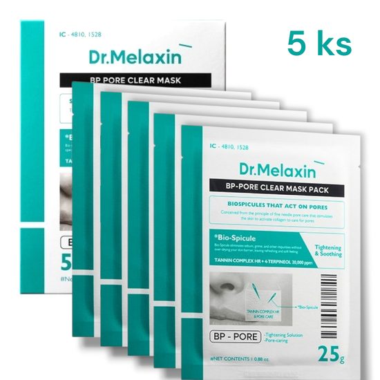 Dr. MELAXIN Set plátýnkových masek BP Pore Clear Mask Set (5 ks)