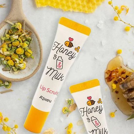 A'PIEU Peeling na rty Honey & Milk Lip Scrub (8 ml)