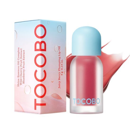 TOCOBO Lesk na rty s plump efektem Juicy Berry Plumping Lip Oil #18 Cozy Pink