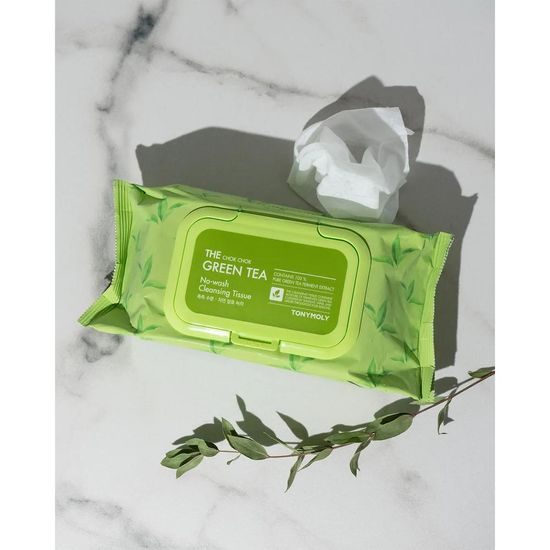 TONYMOLY The Chok Chok Green Tea No-Wash Cleansing Tissue (100 ks)