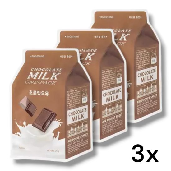 A'PIEU 3x Sheet Mask Chocolate Milk One-Pack