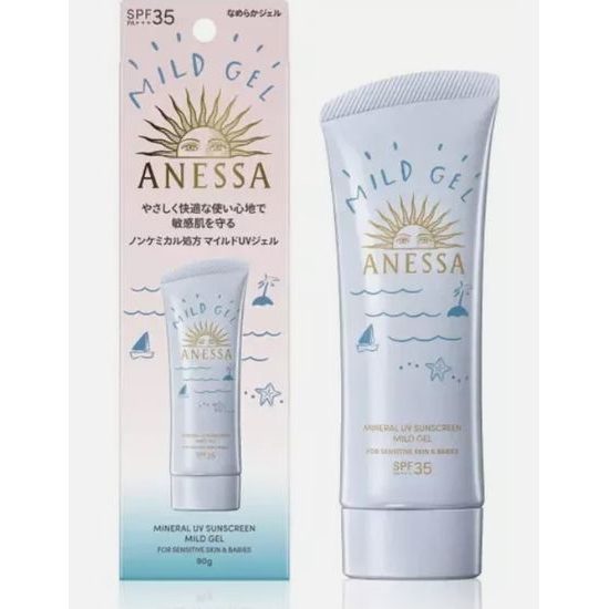 SHISEIDO ANESSA Opalovací gel a primer Mineral UV Sunscreen Mild Gel SPF 35 PA+++ (90 g)