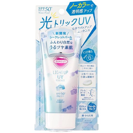 COSÉ SUNCUT Sunscreen Essence Light Up UV Essence Sunblock SPF50+ PA++++ (80 g)