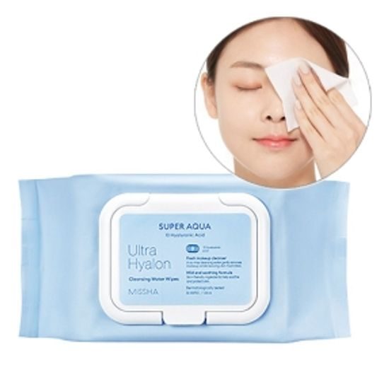 MISSHA Čisticí pleťové ubrousky Super Aqua Ultra Hyalron Cleansing Water Wipes (30 ks)