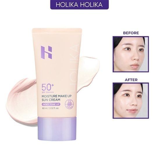 Holika Holika Tónovací opalovací krém Moisture Make Up Sun Cream Dewy Tone Up SPF 50+ PA++++ (60 ml)