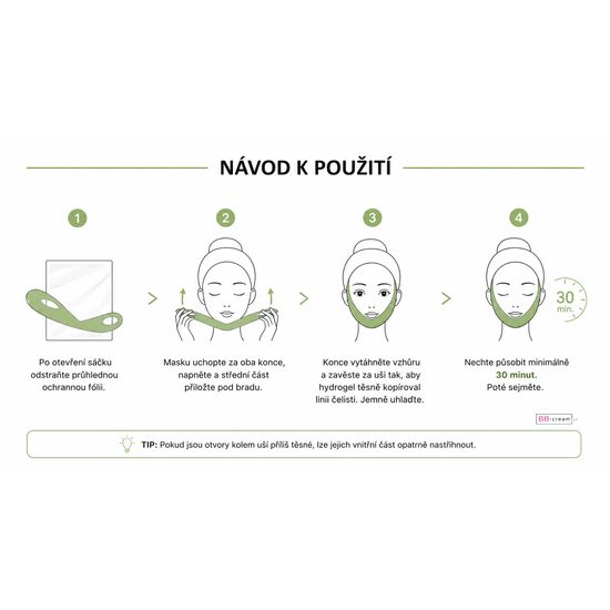 Dr. MELAXIN Lifting masky na spodní část obličeje Cactox Cooling V-UP Mask Set (4 ks)
