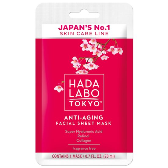 HADA LABO TOKYO RED Pleťová maska Anti-Aging Facial Sheet Mask (20 ml)