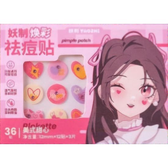 YAOZHI Obrázkové náplasti na akné Radiance Acne Pimple patch - Blokette (36 ks)