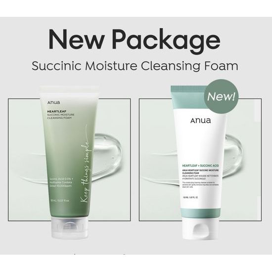 ANUA Čisticí pěnový gel Heartleaf Succinic Moisture Cleansing Foam (150 ml)