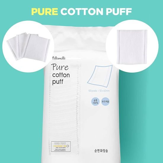 FILLIMILLI Pure Cotton Puff (100 ks)