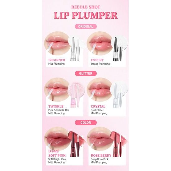 VT COSMETICS Lesk na rty s výživou a efektem objemu REEDLE SHOT Lip Plumper Rose Berry
