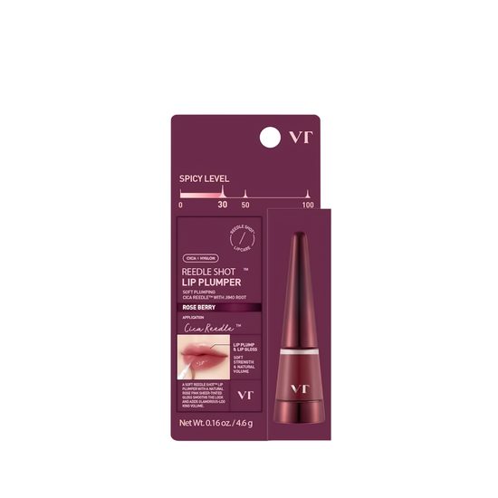 VT COSMETICS Lesk na rty s výživou a efektem objemu REEDLE SHOT Lip Plumper Rose Berry
