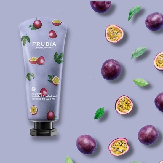 FRUDIA Sprchový gel a tělový peeling My Orchard Passion Fruit Scrub Body Wash