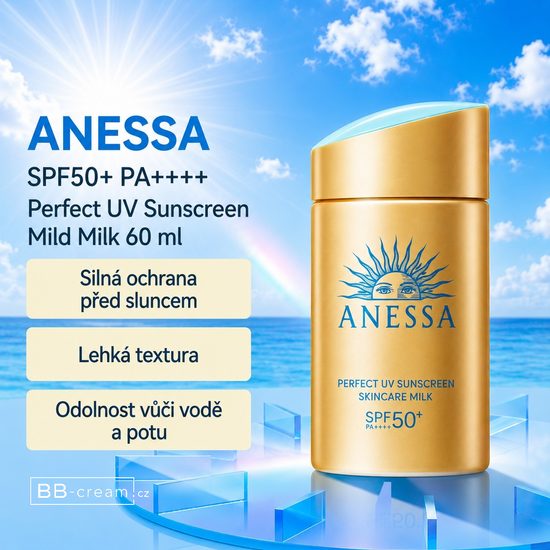 SHISEIDO ANESSA Opalovací mléko Perfect UV Sunscreen Skincare Milk SPF50+ PA++++ (60 ml)