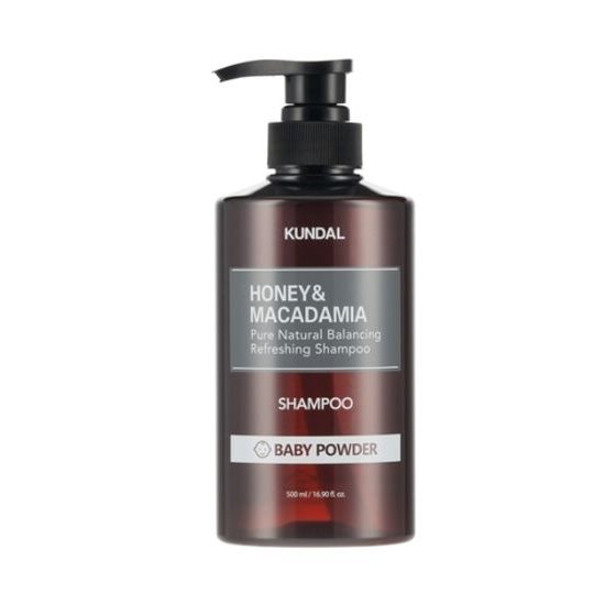 Kundal Přírodní šampon pro suché a poškozené vlasy Honey &amp; Macadamia Shampoo Baby Powder (500 ml)