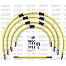 STANDARD FRONT BRAKE HOSE KIT VENHILL POWERHOSEPLUS SUZ-10002FB-YE (5 CEVI V KOMPLETU) YELLOW HOSES, BLACK FITTINGS