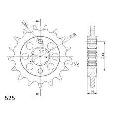 SPREDNJI VERIŽNIK SUPERSPROX CST-1372:17 17T, 525