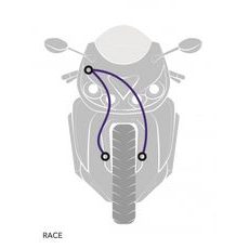 RACE FRONT BRAKE HOSE KIT VENHILL POWERHOSEPLUS KAW-7021FB (2 CEVI V KOMPLETU) CLEAR HOSES, BLACK FITTINGS