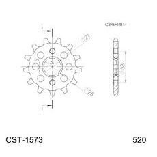 SPREDNJI VERIŽNIK SUPERSPROX CST-1573:13 13T, 520