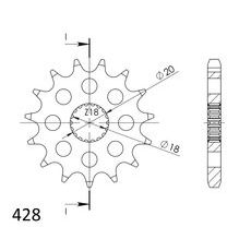 SPREDNJI VERIŽNIK SUPERSPROX CST-426:12 12T, 428