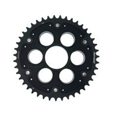 REAR SPROCKET STEALTH WITH ALLOY DISC SUPERSPROX RSA-755:43-BLK ČRN 43T, 520