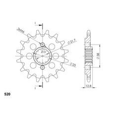 SPREDNJI VERIŽNIK SUPERSPROX CST-511:14 14T, 520