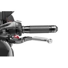 CLUTCH LEVER WITHOUT ADAPTER PUIG 29PNR RAZTEGLJIVA POKLOPNA (EXTENDABLE FOLDING) SILVER/RED