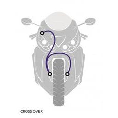 CROSSOVER FRONT BRAKE HOSE KIT VENHILL POWERHOSEPLUS SUZ-12005FB (2 CEVI V KOMPLETU) CLEAR HOSES, BLACK FITTINGS
