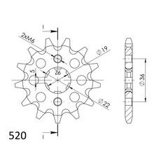 SPREDNJI VERIŽNIK SUPERSPROX CST-1352:14 14T, 520