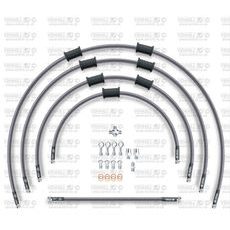 STANDARD FRONT BRAKE HOSE KIT VENHILL POWERHOSEPLUS SUZ-6005F (5 CEVI V KOMPLETU) CLEAR HOSES, CHROMED FITTINGS