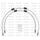 RACE Front brake hose kit Venhill POWERHOSEPLUS KAW-10024FS-WT (2 cevi v kompletu) White hoses, stainless steel fittings
