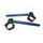 Aluminium-forged clip-ons ACCOSSATO CP003 with metal clamp composed of 2 half-rings 10 degrees inclination, blue