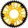 Rear sprocket SUPERSPROX STEALTH RST-1332:45-GLD zlata 45T, 525