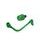 Lever guard ACCOSSATO with green hose and joint right, aluminium