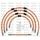 STANDARD Front brake hose kit Venhill POWERHOSEPLUS KAW-7002FS-OR (5 cevi v kompletu) Orange hoses, stainless steel fittings