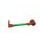 Lever guard ACCOSSATO with green hose and joint left, aluminium