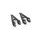 Clamp set PUIG LUMEN LED 20876N d 35-37cm + suport for headlights črna