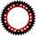 Rear sprocket SUPERSPROX STEALTH RST-1306:42-RED rdeč 42T, 530