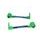 Lever guard ACCOSSATO with blue hose and joint right + left, aluminium