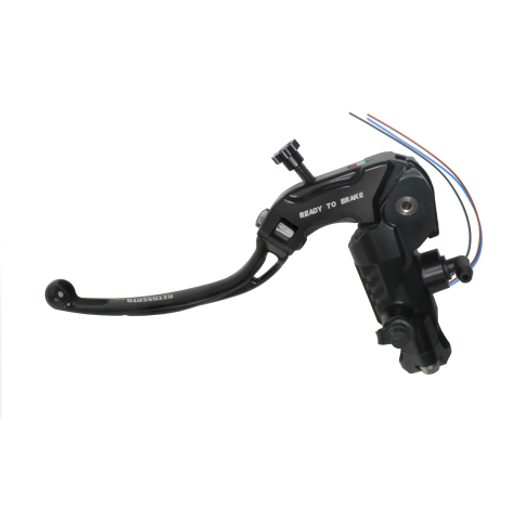 CLUTCH MASTER CYLINDER READY TO BRAKE ACCOSSATO 16X16 WITH BLACK FOLDING LEVER (NUT + LEVER)