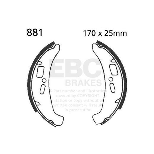 BRAKE SHOE SET EBC 881 VZMETI NISO PRILOŽENE