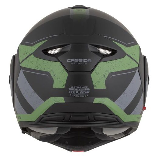 INTEGRALNA ČELADA CASSIDA MULTIFLIP KORP BLACK MATT/GREEN/GRAY S