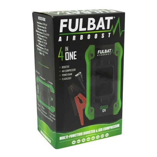MULTI-FUNCTION BOOSTER & AIR COMPRESSOR FULBAT AIRBOOST 12V 1600A