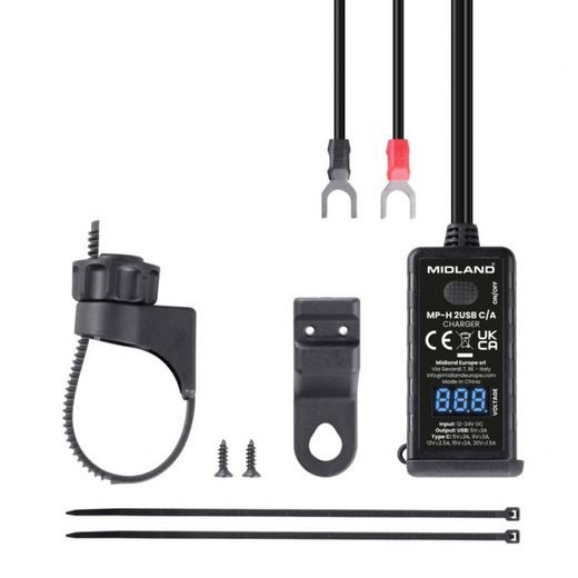 MP-H 2 USB C/A - USB MOTORCYCLE CHARGER MIDLAND C1702