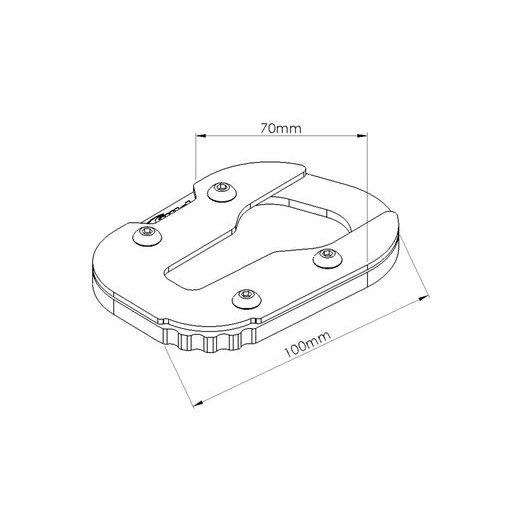 KICKSTAND EXTENSION PUIG 20418N ČRNA